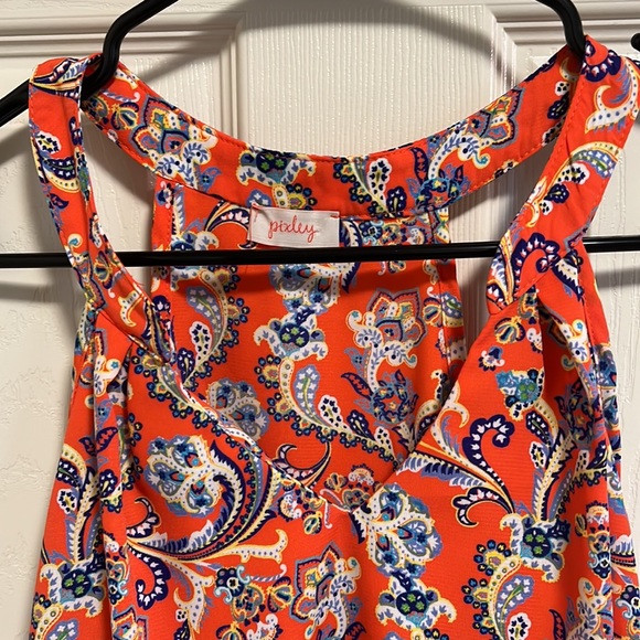 Pixley orange multicolored blouse tank - Picture 2 of 3